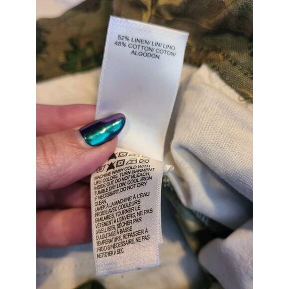 Lucky Brand Men's 9" Laguna Linen Blend Flat Front Short, Camo Desert | 38 EUC - Picture 10 of 11